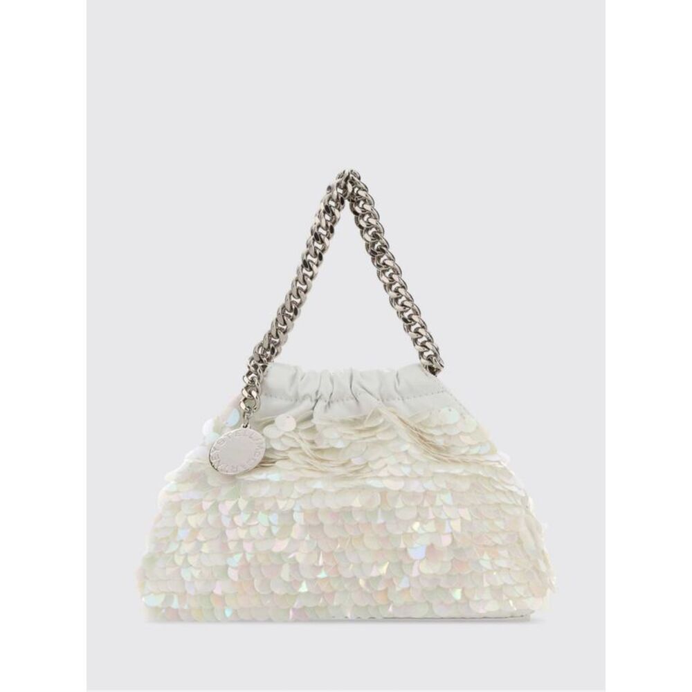 Stella Mccartney Small Falabella Sequined Satin Handbag With Chain Detail